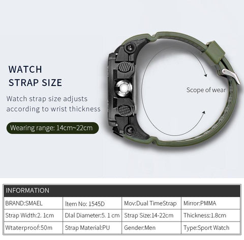 Men Sports Watches Dual Display Analog Digital -JW00773-Veeddydropshipping