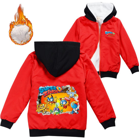 Jacket For Boys Girls with Zipper Children Coat Thicken-MF01063-Veeddydropshipping