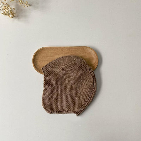 Korea Solid Color Baby Beanies Soft Baby Bonnet Cap Kids Knitted Hats-TB00422-Veeddydropshipping