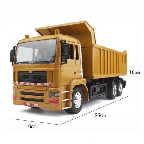 RC Car Dump Truck Toys Kids Boys Xmas Birthday Gifts Yellow Color RC Engineering-TB01424-Veeddydropshipping