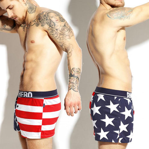 Men Boxer Shorts Cotton Underwear Casual Sleep Underpants-MF01462-Veeddydropshipping
