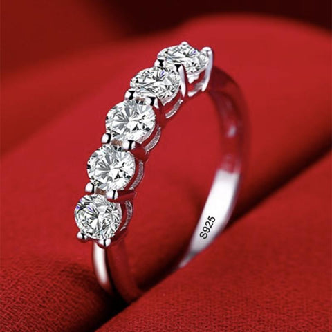 Women High Quality Zircon Ring Silver Wedding Bridal Jewelry  -JW00561-Veeddydropshipping
