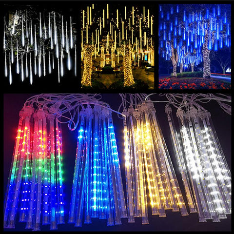 Outdoor LED Meteor Shower Lights Falling Rain Drop Fairy String Light-TI00942-Veeddydropshipping