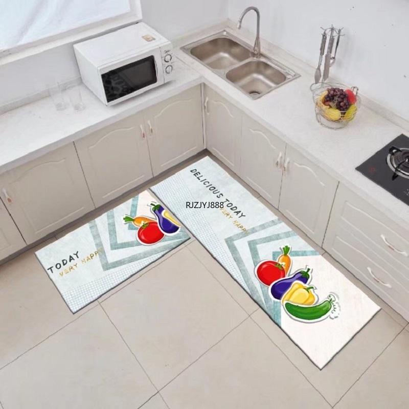 Crystal Velvet Long Strip Bathroom Foot Mats-HA00487-Veeddydropshipping