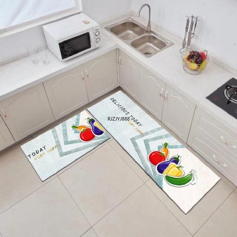 Crystal Velvet Long Strip Bathroom Foot Mats-HA00487-Veeddydropshipping