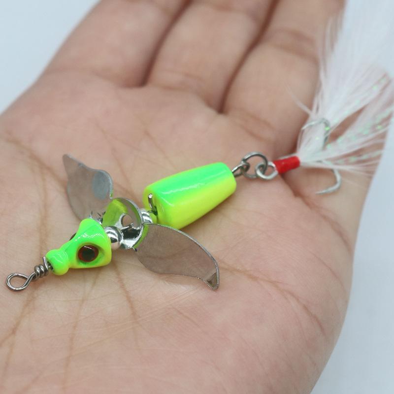 Fishing Propeller Lure Noisy Spinner Bait 360 Degree Rotation Pure Copper Sequins -OS00467-Veeddydropshipping