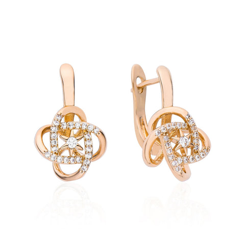 Circles Earrings Crystal Pendant 585 Earrings for Woman -JW01458-Veeddydropshipping