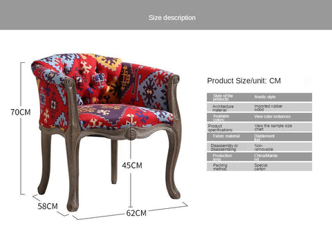 Sofa chair retro solid wood high-grade chair-HA01667-Veeddydropshipping