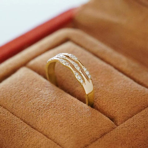 Fashion Gold Color Wedding Rings for Women Simple Stylish -JW01388-Veeddydropshipping