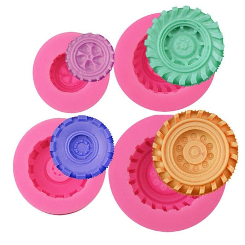 Silicone Cake Mold Tires Wheel Pattern DIY-HA01206-Veeddydropshipping
