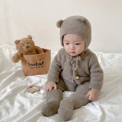 Baby Velvet Jumpsuit Autumn Winter Girl Baby Romper Bodysuit-TB00704-Veeddydropshipping