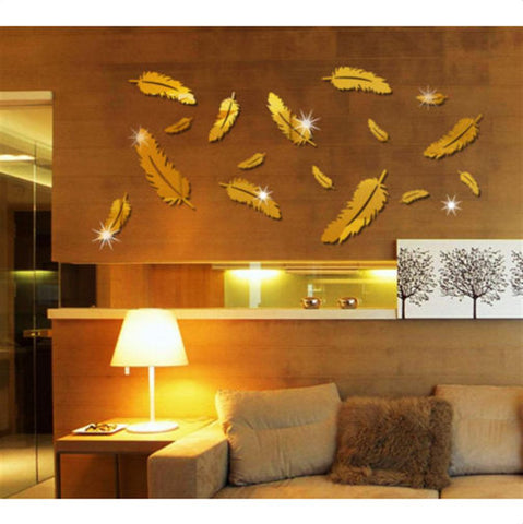 Self-adhesive Mirror Sticker Acrylic Wall Paper DIY 3D-HA00231-Veeddydropshipping
