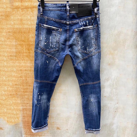 Wash, worn patches, paint, hand stitches-MF00610-Veeddydropshipping