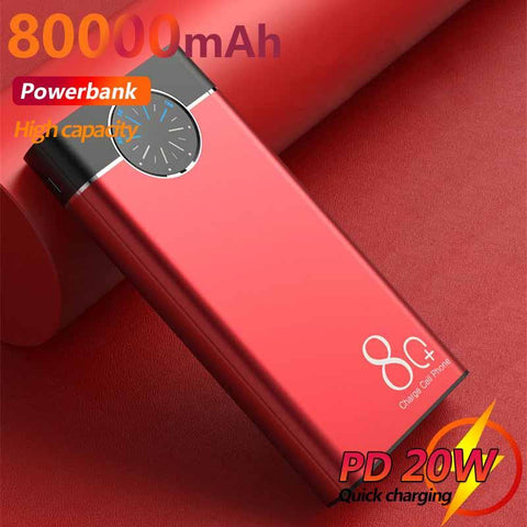Portable Power Bank 80000mAh Digital Display Rechargeable External Battery with LED-PA00499-Veeddydropshipping