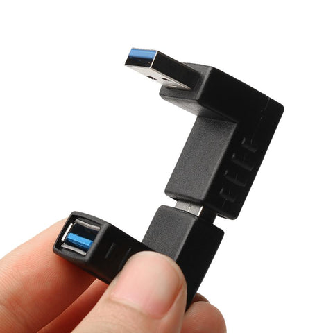 USB 3.0 Type A Male To Female Adapter Plug 90 degree Left Right Angled Adapter -CE00168-Veeddydropshipping