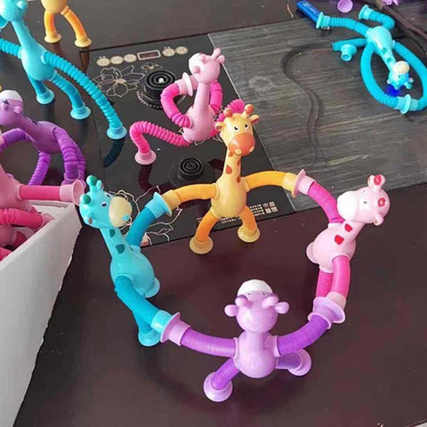 Animal Sucker Toys DIY Silicone Block Model Sucker Assembled Construction-TB01490-Veeddydropshipping
