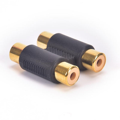 Dual 2 Head RCA Female To Female Audio Connector Adaptor Phono Coupler Video Connector -CE00046-Veeddydropshipping
