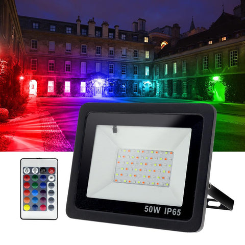 RGB Led Floodlight 10W 30W 50W 100W AC220V Flood Light Outdoor Wall-TI00866-Veeddydropshipping