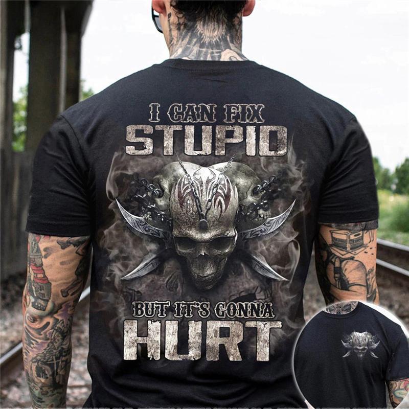 Heavy Metal Phonk Style Printed Men&#39;s Street Hip Hop Trend T-shirt-TB01159-Veeddydropshipping