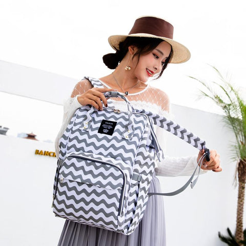 Mummy bag USB Diaper Bag Baby Care Large Capacity Mom Backpack-TB00235-Veeddydropshipping