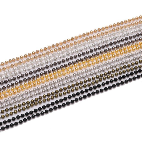 Metal Ball Bead Chains Findings Bulk Necklace Chain diy-JW01542-Veeddydropshipping