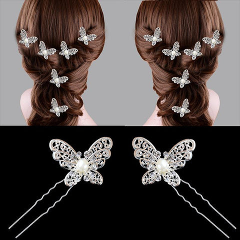 Pearl Hairpins Bridal Hair Accessories Wedding Hair Jewelry -JW00469-Veeddydropshipping
