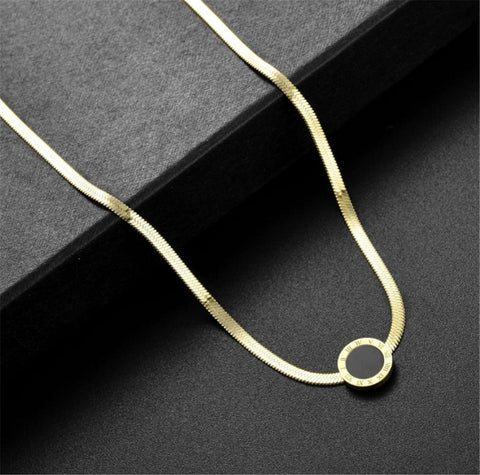 Stainless Steel Simple Numerals Fashion Earrings  Necklace Set  -JW00245-Veeddydropshipping