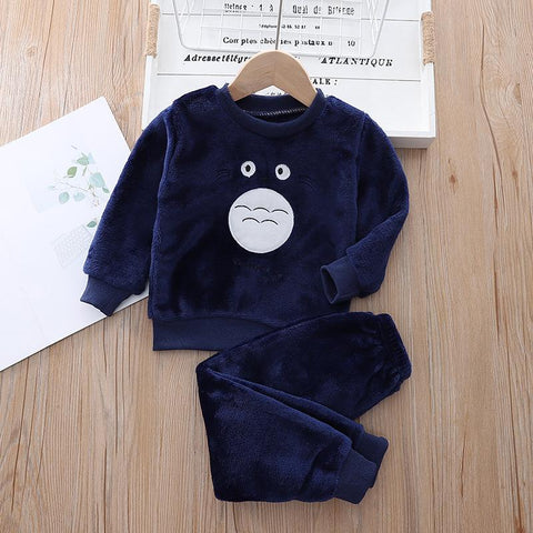 2020 New winter Baby Boy Girl Thicken Pajamas Set Flannel Fleece-TB01072-Veeddydropshipping
