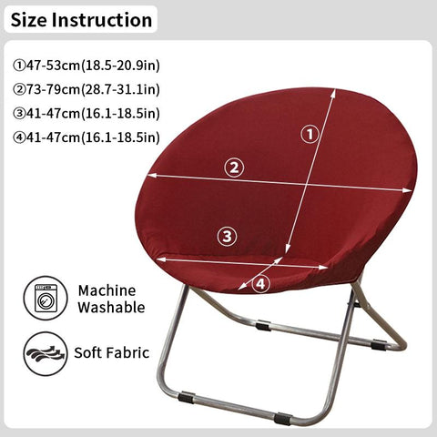 Moon Chair Cover Round Saucer Chair Slipcover-HA00532-Veeddydropshipping