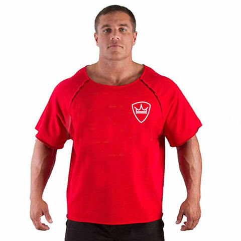 Fashion brand cotton T-shirt top for men's gym fitness shirt for men-Veeddydropshipping