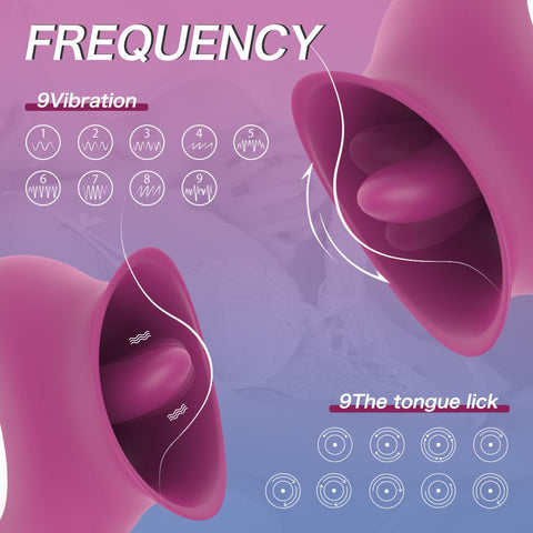 Vibrator for Women G-Spot Licking Dildo Clit Nipple Stimulator Oral Tongue Pussy -BH01177-Veeddydropshipping