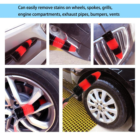 9.5inch Car Wheel Wash Brush Tyre Brush Long Soft Bristle Cleaning-AM00355-Veeddydropshipping
