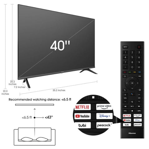 40&quot; Class Android LED Smart TV A4H Series 40A4H-CE00788-Veeddydropshipping