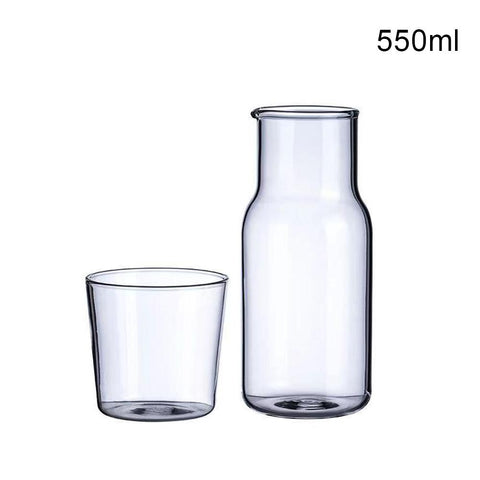 Water Carafe Tumbler Glass Cup Water Bottle-HA01287-Veeddydropshipping