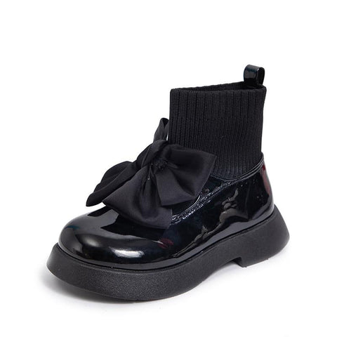 Children Girls Baby Fur Boots Autumn Leather Shoes-TB00177-Veeddydropshipping