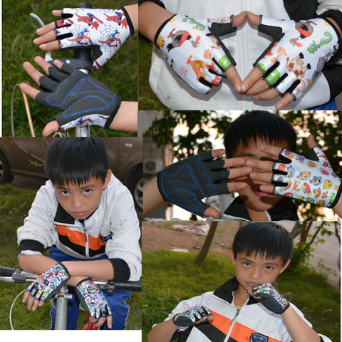Summer Kids Cycling Gloves Half Finger Skate Riding Mountain Bike Outdoor Sports -OS01133-Veeddydropshipping