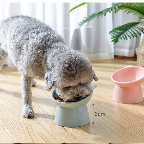 Pet Food Bowl Tilt High Bottom Neck Protector-HA01371-Veeddydropshipping