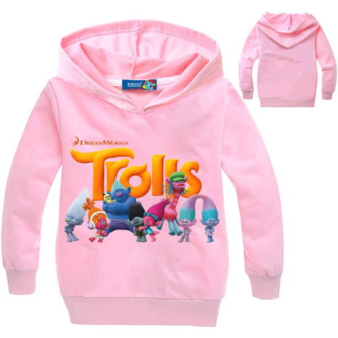 New Arrivals Trolls Sweatshirt Kids Poppy Clothes Girls Cartoon Hoodies-TB01014-Veeddydropshipping