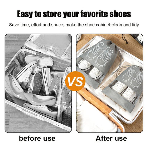 Shoe Dust Covers Drawstring Clear Storage Bag-HA01145-Veeddydropshipping