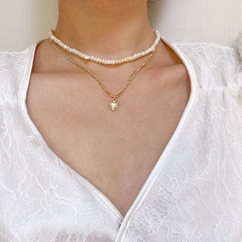 Pearl Choker Necklace For Women Fashion Imitation Pearl -JW01218-Veeddydropshipping