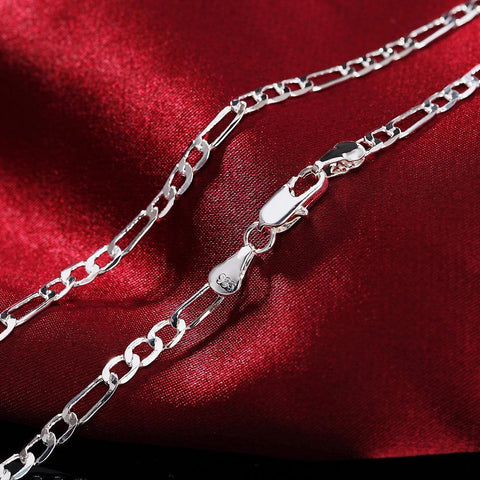 925 silver Color chain Bracelet Necklace jewelry set -JW00360-Veeddydropshipping