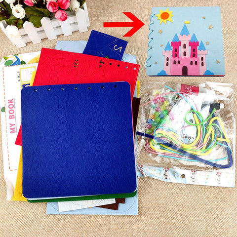 Cloth Book Toddler Montessori Toys DIY Craft Castle Rainbow  Handmade Book-TB00494-Veeddydropshipping