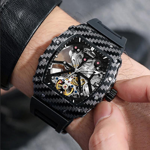 Automatic Mechanical Watch Skeleton Vintage Watch -JW00637-Veeddydropshipping