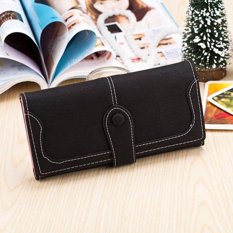 Wallet Women Matte Leather Lady Purse High Quality Female-BS00196-Veeddydropshipping