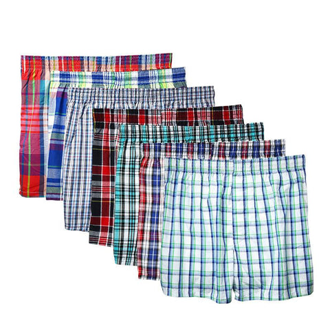panties Underwear male Boxers Shorts Casual Sleep Underpants Plaid-MF01441-Veeddydropshipping