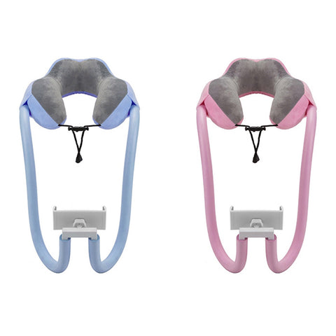 U-Shaped Neck Pillow With Gooseneck Tablet Phone Holder Sleep Cushion With Flexible-PA00597-Veeddydropshipping