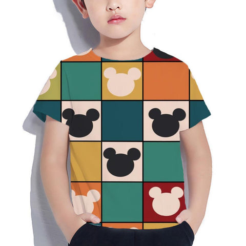 Hot Sale Creative Casual Loose Boys&#39; Short Sleeve Disney Mickey -TB01136-Veeddydropshipping