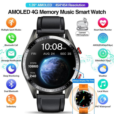 2023 New 454*454 Screen Smart Watch Always Display The Time Bluetooth -CE00616-Veeddydropshipping
