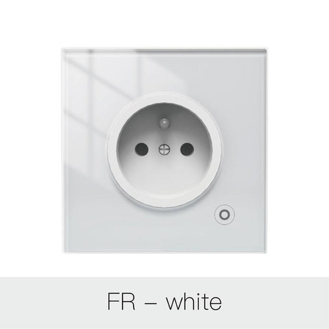ZigBee Smart Wall Socket Glass Panel Outlet Power Monitor tuya Wireless -CE00598-Veeddydropshipping