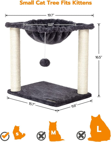 Cat Tree Tower Small Cat Pet House Furniture-HA01447-Veeddydropshipping